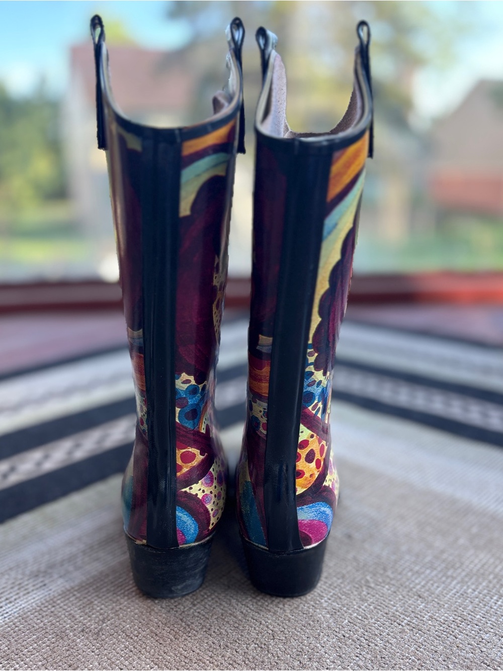 Corkys Nomad Yippy Western Style Rain Boots Water Resistant Rubber Size 9 - Picture 5 of 9